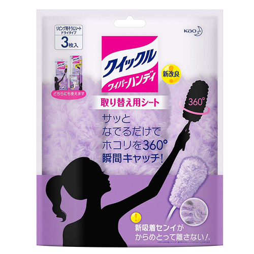 빠른먼지청소 퀵쿠루 와이퍼 핸디 리필용 3개입+1