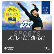 [생리대] 소피 스포츠 많은날 밤용 날개 있는 30mm 슬림 타입 17개입