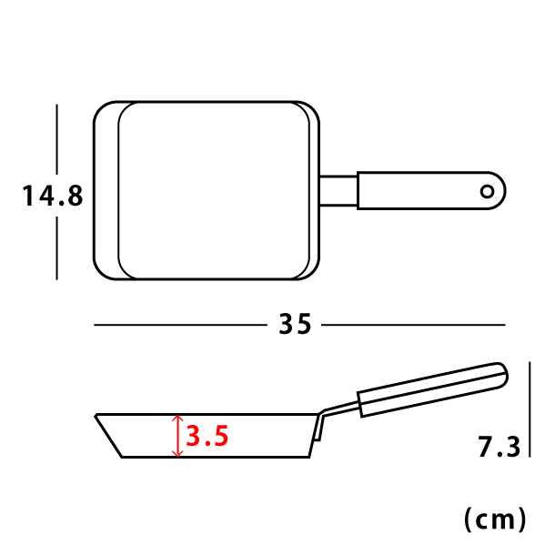 달걀말이 사각형 프라이팬(대)