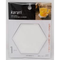 Karari 규조토 코스터 헥사곤 화이트